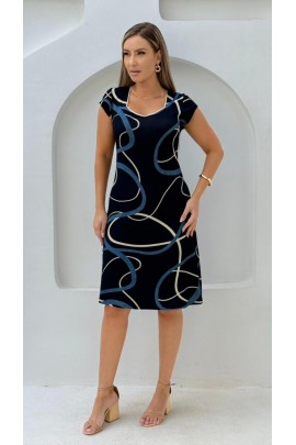 171187 - Vestido Longo Ramany Estampa Abstrata